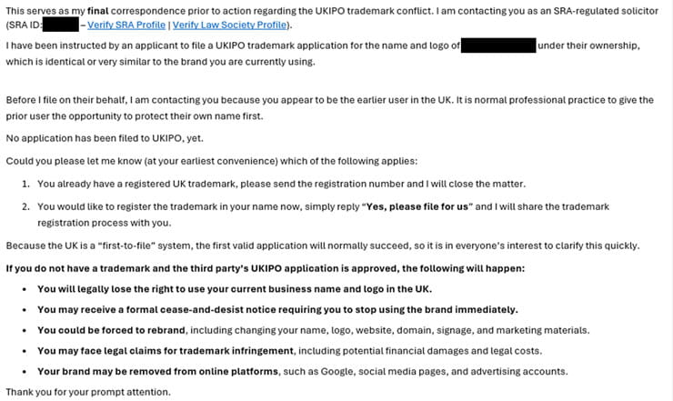 SRA document extract 