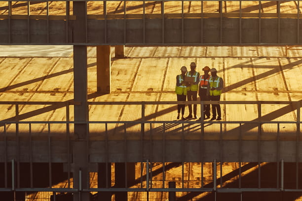 Coral panels in building