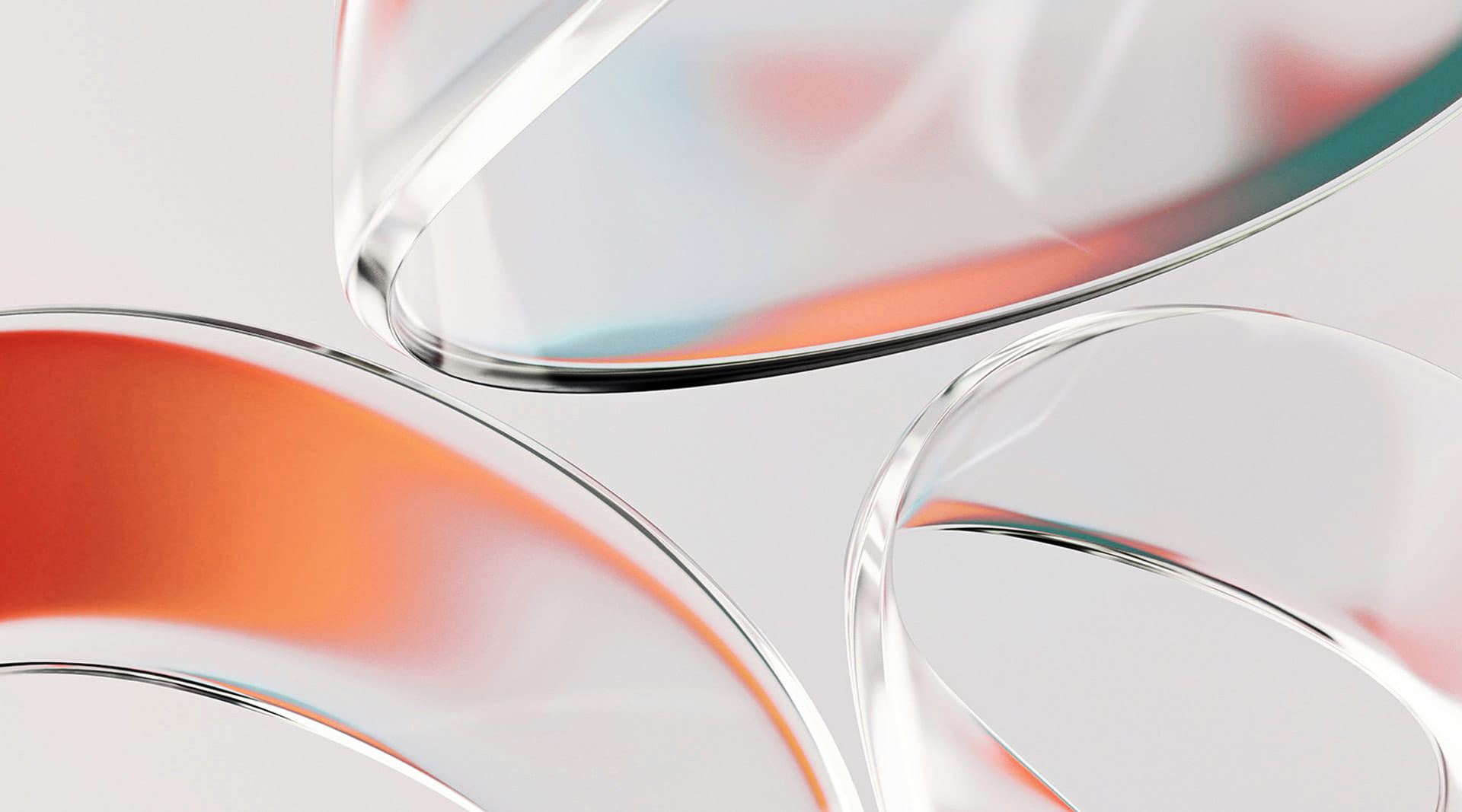 Abstract 3D glass shapes with a liquid-like, translucent appearance. used in Ashurst Alumni news 2026.